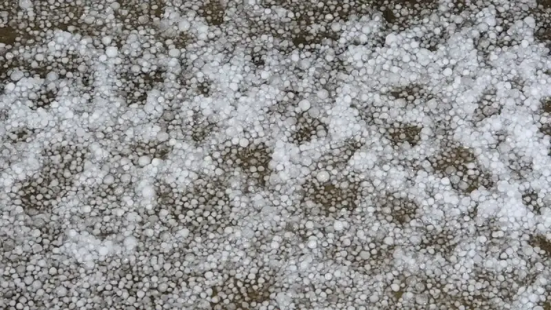 Illustrative example: hail impact before shingle replacement